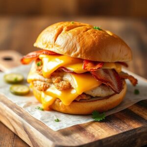 Cheesy Chicken Bacon Sandwich