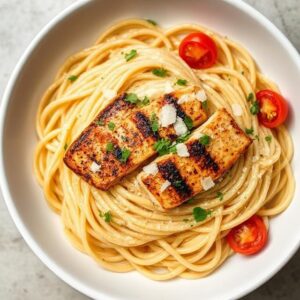 Creamy One Pot Cajun Chicken Linguine with Garlic Parmesan Sauce