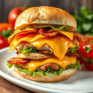 Cheesy Chicken Bacon Sandwich