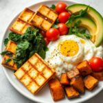 Halloumi and Scrambled Egg Power Plate Recipe