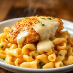 Creamy Garlic Parmesan Chicken with Cheesy Twisted Pasta