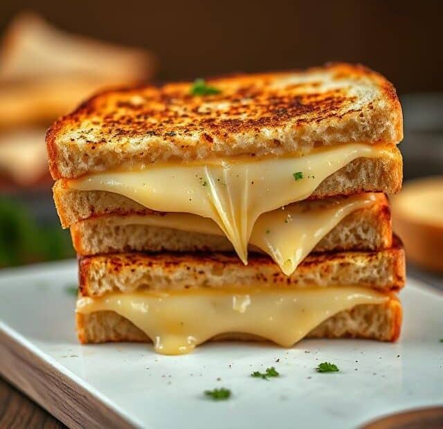 Garlic Bread Grilled Cheese