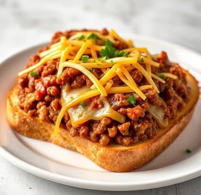 Cheesy Sloppy Joe Toast