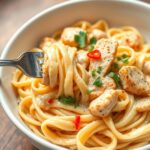 Creamy One Pot Cajun Chicken Linguine with Garlic Parmesan Sauce