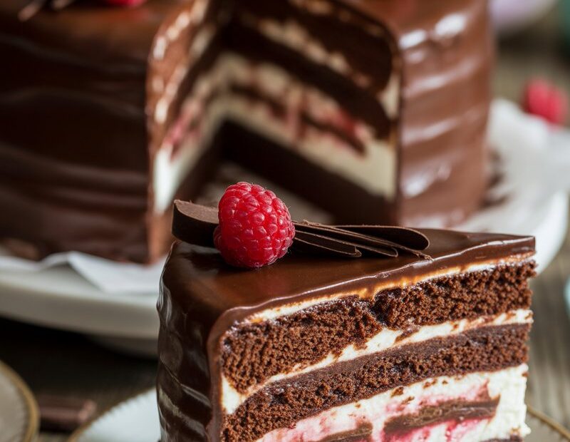 Decadent Chocolate Cake with Cream Cheese Filling
