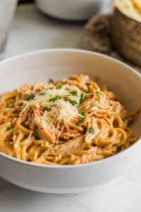 Crockpot Garlic Parmesan Chicken Pasta Recipe