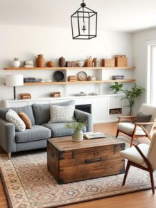 Mix of Modern Furniture with Vintage Touches