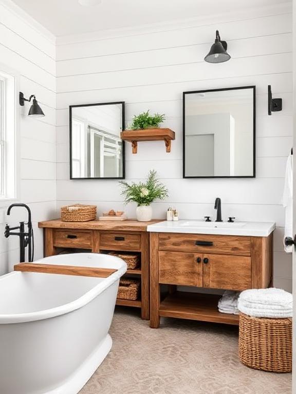 4 Unique Modern Farmhouse Bathroom Ideas