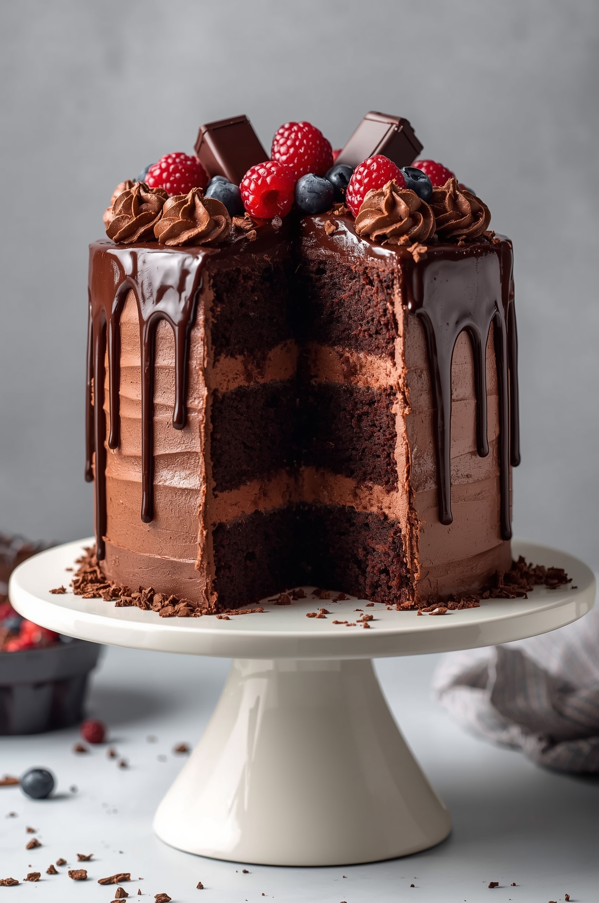 Decadent Chocolate Fudge Layer Cake