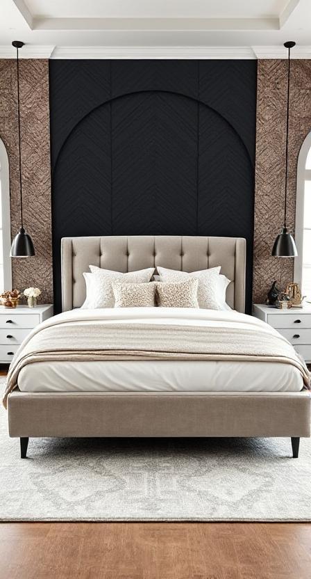 unique stylish bedroom accent wall ideas inspiration