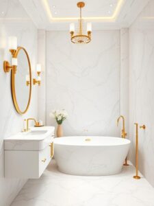 Gold Accents with Marble Glamour