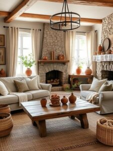 Rustic Warmth with Layered Textures