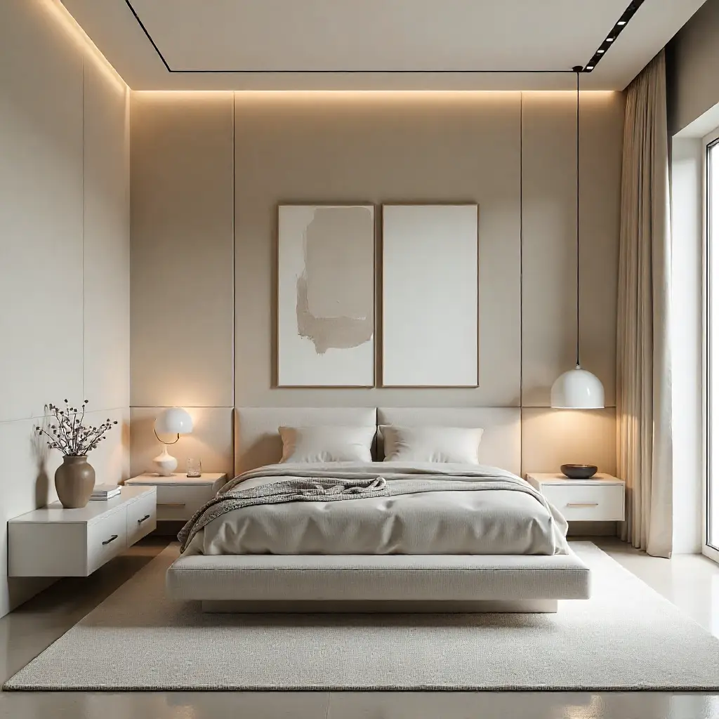 Contemporary Luxe Minimalist Bedroom