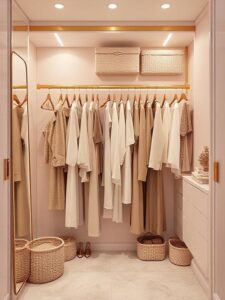 Statement Garment Rack with Lighting