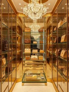Gold and Glass Glam Closet