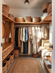 Rustic Wood and Woven Rugs