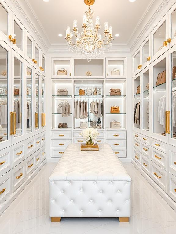 3 Elegant White & Gold Closet Inspirations