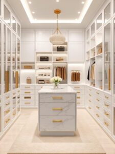 Minimalist Marble Closet