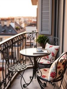 Parisian-Inspired Balcony Café