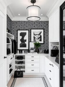 Artistic Balance with Pattern and Light