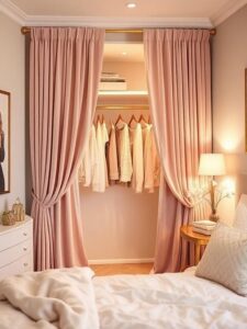 Curtain-Enclosed Open Closet