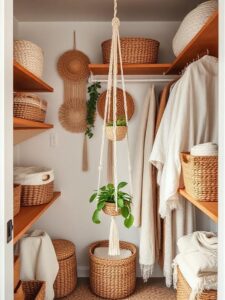 Macramé Accents and Woven Baskets