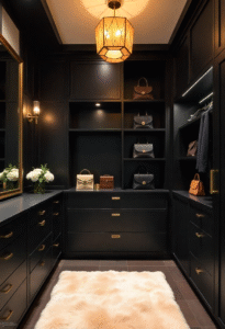 Black & Gold Modern Glam Closet